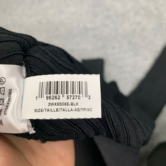 BCBGMaxazria Sweater Womens Extra Small Black Ribbed Off The Shoulder Pullover - Picture 8 of 13